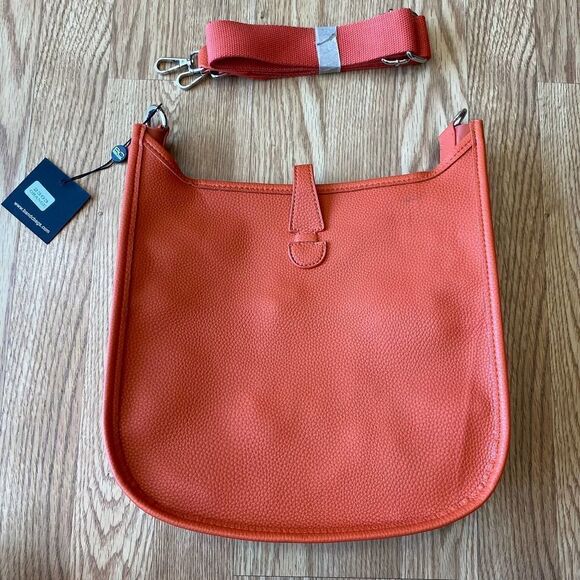 BC Handbags 2 Pocket Purse Crossbody Orange 2303